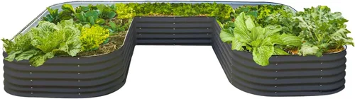 Vista 6 de Vego garden Cama de jardín elevada en forma de U de 17 pulgadas de alto para verduras, flores, maceta de suelo, tamaño jumbo