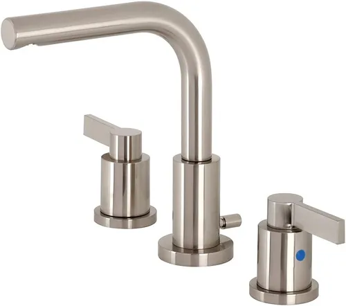 Kingston Brass FSC8958NDL NuvoFusion - Grifo de baño amplio, 5-3/8 pulgadas en alcance de la boquilla, níquel cepillado