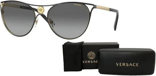 Vista 3 de Versace VE2237 Cat Eye Sunglasses for Women BUNDLE With Designer iWear Complimentary Eyewear Kit