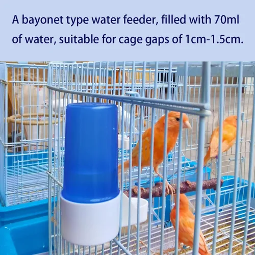 Vista 4 de Comedero automático para pájaros de 3 piezas, dispensador de agua de jaula, bebedero - accesorio para pájaros
