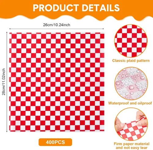 Vista 3 de 80 cestas de plástico de comida rápida con 200 forros para servir cestas y forros para perros calientes para fiestas de cumpleaños de verano, cestas