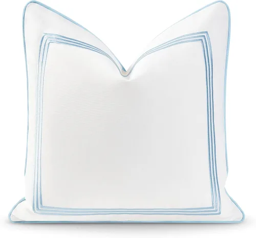 Vista 7 de Hofdeco Premium - Funda decorativa para cojín de estilo Coastal Hampton, para patio, interior y exterior, de 18 x 18 pulgadas, resistente al agua