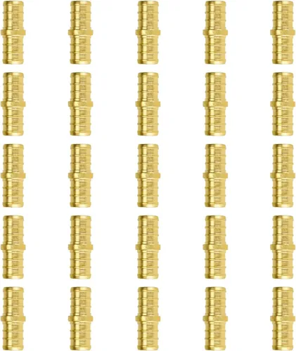 Vista 39 de SUNGATOR Accesorios Pex de 1 pulgada, paquete de 2 acoplamientos Pex de 1/2 pulgada, sin plomo de latón, accesorios Pex de 1 pulgada para tubería Pex