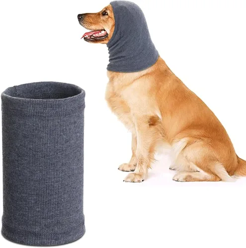 Vista 8 de Rbenxia Orejeras para Perros - Protección contra Ruido Cubiertas de Orejas con Capucha para Perros (Azul, Pequeño)