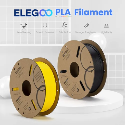 Vista 2 de ELEGOO Filamento PLA 1.75mm Marrón 1KG, filamento para impresora 3D con precisión dimensional +/- 0.02mm, carrete de cartón de 1kg (2.2lbs)