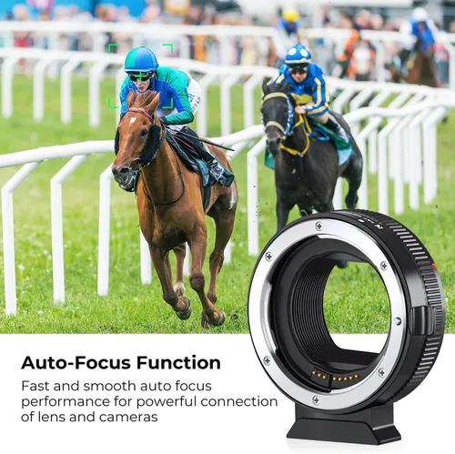 Vista 3 de Adaptador K&F Concept EF a EOS R, adaptador de montaje de lente con enfoque automático para lentes EF EF-S compatible con cámaras de montaje Canon