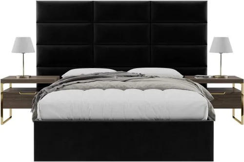 Vista 169 de Vänt - Paneles tapizados de cabecera para montar en la pared, diseño Isabelle, 60 x 23 pulgadas, configuración de 4 paneles individuales