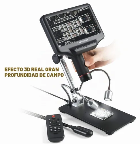 Vista 4 de Andonstar AD407 Pro 3D HDMI que suelda el microscopio digital