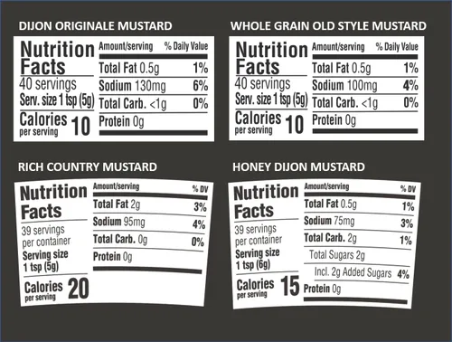 Vista 2 de Paquete de variedad de mostaza Maille 7 Oz, 4