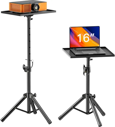 AMADA Soporte para proyector, soporte para laptop con altura ajustable de 22 a 36 pulgadas, soporte de proyector resistente como bastidores de DJ,