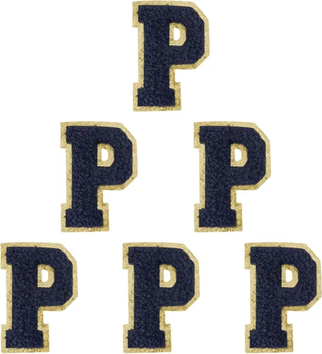 Vista 190 de 6 piezas de parches de letras de chenilla autoadhesivas, parches de letras preppy de 2 pulgadas para bolsos, ropa y sombreros, grandes pegatinas