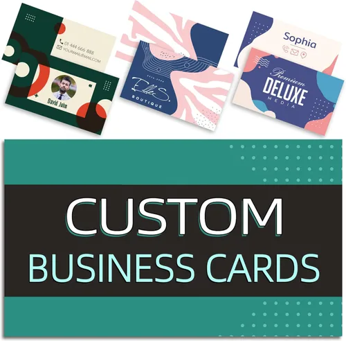 Vista 19 de Tarjetas de visita personalizadas con tu logo, personalizables 100 piezas de impresión de doble cara, personalizadas para pequeñas tarjetas de 300