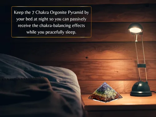 Vista 7 de Amazing Gemstone Pirámide de orgón grande Cristal natural de pirámide de chakra Pirámide de orgonita de metatrón de chakras Pirámides