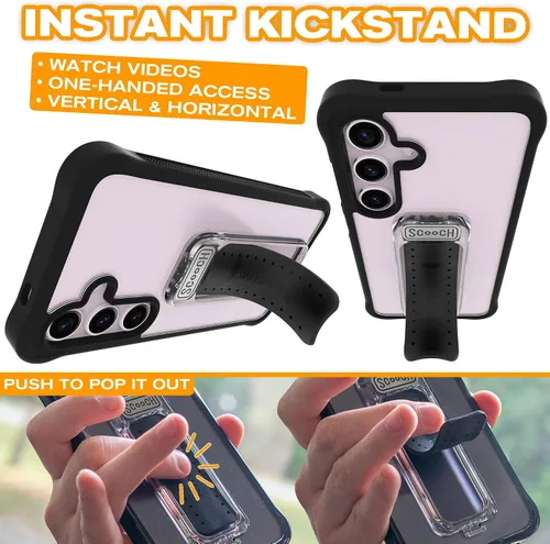 Vista 33 de Scooch Wingman - Funda con función atril para Samsung Galaxy S9 [protección contra caídas de 10 pies] [soporte bidireccional] funda protectora a