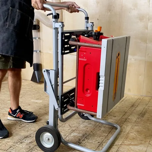 Vista 6 de POWERTEC Soporte para sierra de mesa con ruedas, soporte portátil con capacidad de carga de 330 libras, diseño plegable para un fácil almacenamiento