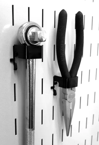 Vista 10 de Juego de accesorios ranurados Wall Control para estación de trabajo, negro, KT-400-WRK B