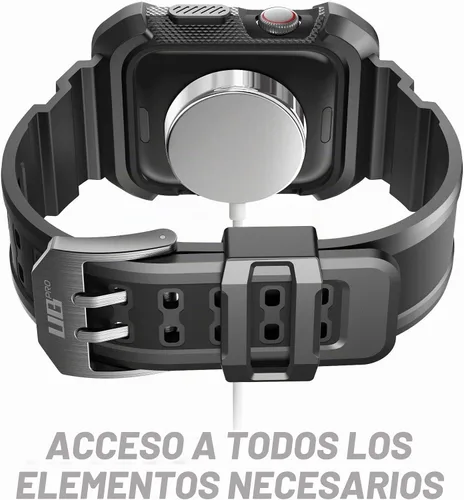 Vista 3 de SUPCASE Funda para Apple Watch 3 de 1.496 pulgadas con correa (Unicorn Beetle Pro), [antiarañazos] [protector de parachoques] resistente funda Negro