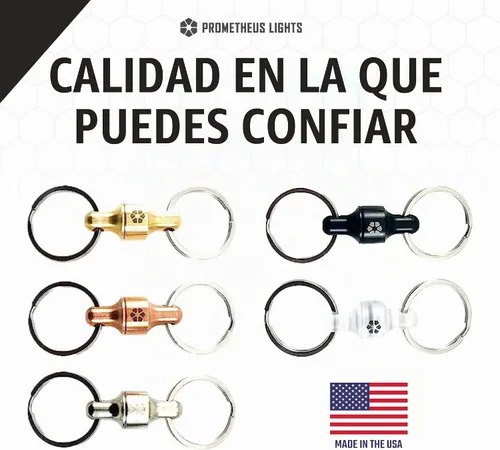 Vista 6 de PROMETHEUS LIGHTS Kappa - Llavero EDC de liberación rápida, seguro y elegante llavero desmontable