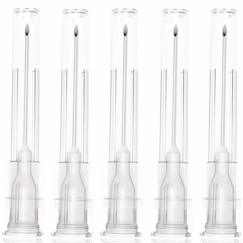 Paquete de 100 herramientas de laboratorio dispensadoras de acero inoxidable de 16Ga 1 1/4 pulgadas, accesorios para laboratorios científicos,