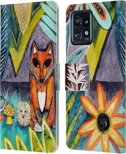 Vista 12 de Head Case Designs Officially Licensed Wyanne Quiet Creative Animals 2 Leather Book Wallet Case Cover Compatible with Motorola Moto Edge 40 Pro