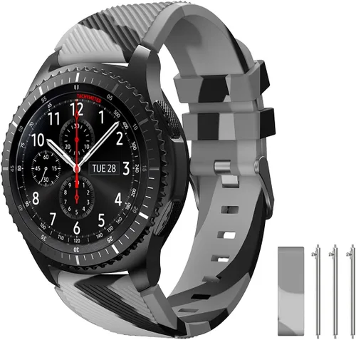 Vista 8 de TOOLAIK Correa de reloj de 0.866 pulgadas compatible con Samsung Galaxy Watch 3 de 1.772 pulgadas/Galaxy Watch 1.811 pulgadas/Gear S3