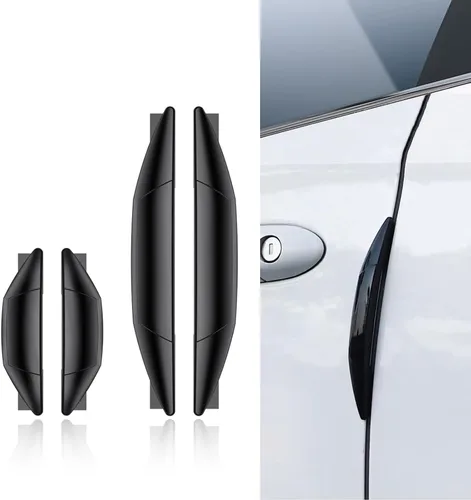 4 PCS Tiras Anticolisión para Puerta de Coche, Pegatina Antiimpacto para Retrovisor, Cubiertas Decorativas de Protección de Puerta, Protector