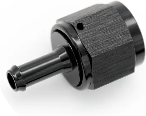 Vista 14 de Recta 6AN hembra giratoria a 1/4 "empuje en manguera adaptador de montaje de púas aluminio negro