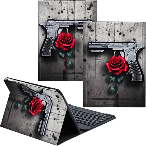 Vista 27 de Funda para Samsung Galaxy Tab S6 Lite 2022/2020 Teclado Inalámbrico Desmontable y Cubierta De Soporte De Cuero PU Funda Protectora Para Samsung