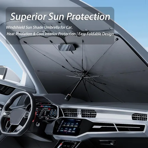 Vista 6 de Windshield Sun Shade Umbrella for Toyota C HR 2016-2018 2019-2021 2022 2023 2024 2025 2026, Foldable Car Umbrella Sunshade, Heat Insulation