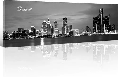 Vista 18 de Atlanta Skyline - Arte de pared para sala de estar, lienzo de paisaje urbano, decoración moderna para el hogar, imágenes panorámicas, edificio