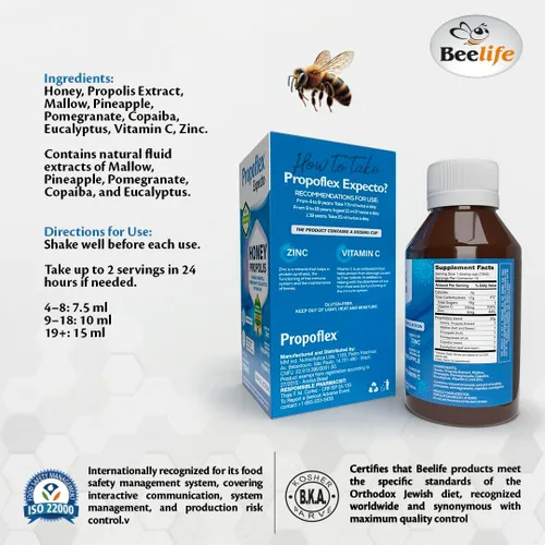 Vista 7 de Extracto de propóleo verde brasileño Beelife 11% Extracto seco, Tintura de propóleo de abeja, Altos niveles de Artepillin-C – Natural y Kosher