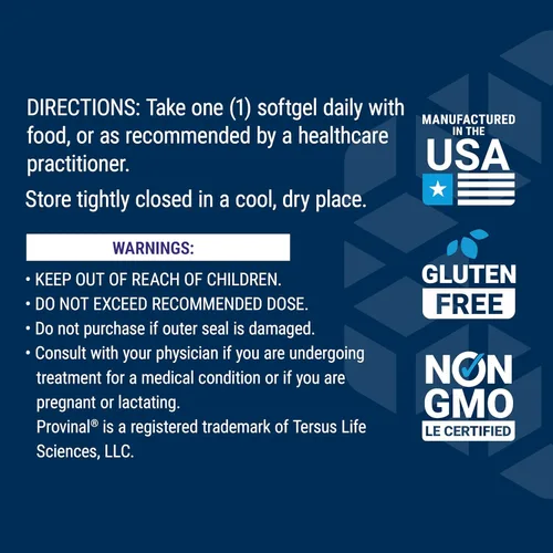 Vista 7 de Life Extension Provinal Purified Omega-7, el paquete de 30 cápsulas blandas puede variar