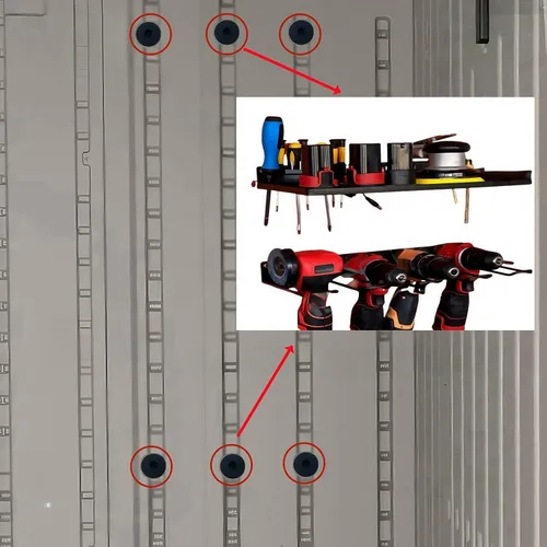 Vista 6 de Accesorio de resina para almacenamiento de cobertizos al aire libre, 16 x 8 x 2 pulgadas, para modelos Suncast seleccionados de cobertizos
