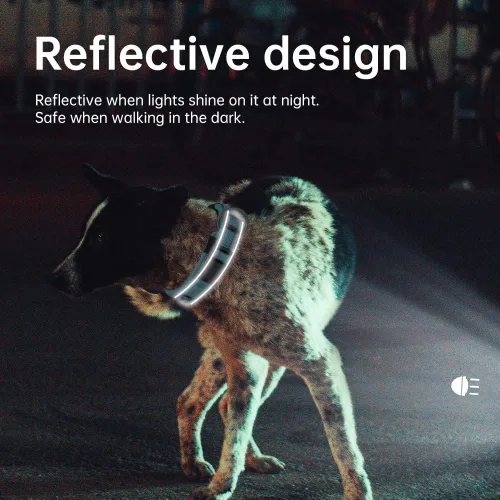 Vista 2 de EXCELLENT ELITE SPANKER Collar reflectante para perro, clásico, suave, acolchado, de nailon transpirable, ajustable, con hebilla de liberación