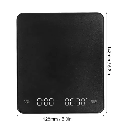 Vista 6 de BestAlice Báscula digital de cocina, 6.6 lbs/0.00 oz, báscula de alimentos multifunción de alta precisión, báscula de café electrónica recargable