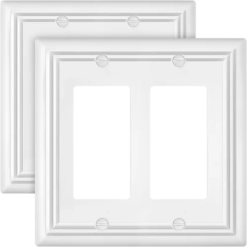 Vista 24 de Combinación de bronce envejecido 1 interruptor/1 placa de pared ciega, paquete de 1 cubiertas metálicas ciegas para interruptor de luz, 2