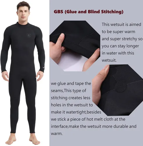 Vista 4 de Trajes de neopreno Lemorecn para hombre de 32 mm, traje de buceo de cuerpo entero