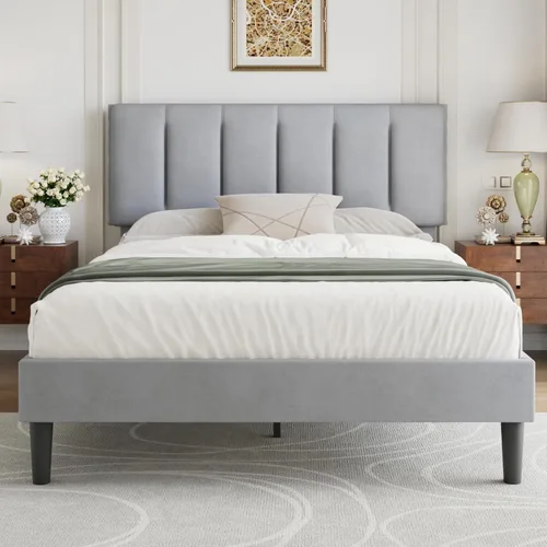 Vista 65 de VECELO Base de cama de tamaño individual con cajón de almacenamiento, base de cama de plataforma resistente con cabecera y fuerte soporte de Negro