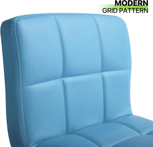 Vista 66 de Magshion Juego de 2 taburetes de bar, modernos taburetes de bar giratorios de piel sintética con espalda, sillas de bar cuadradas ajustables sin