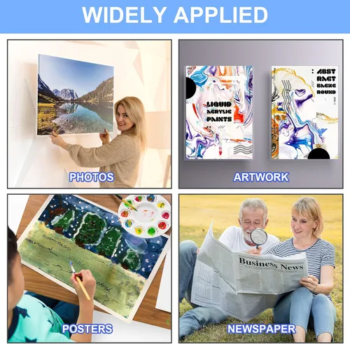 Vista 6 de Sherr 2 piezas protectores rígidos para impresión de 18 x 24 pulgadas, protectores de láminas de plástico duro transparente, fundas para póster