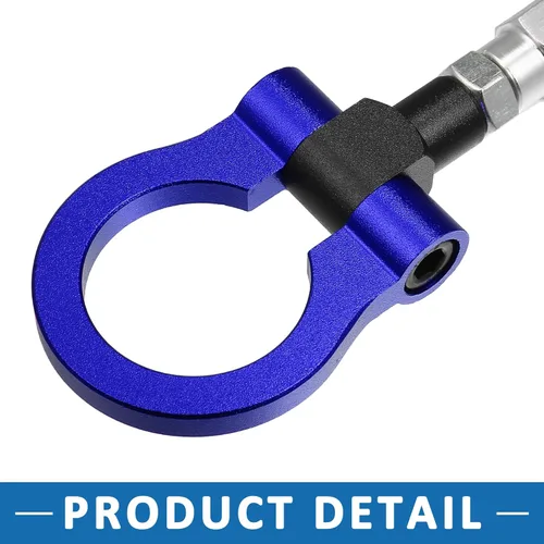Vista 6 de Anillo de remolque de parachoques delantero Tornillo de gancho de remolque para Subaru BR-Z 2013-2018 aleación de aluminio azul