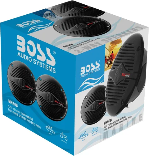 Vista 18 de BOSS Audio Systems MRGB55W - Altavoces marinos de 5.25 pulgadas, resistentes a la intemperie, 150 vatios por par, 75 vatios cada uno, iluminación