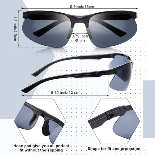 Vista 2 de Kathfly 36 gafas de seguridad para trabajo, resistentes a los arañazos, gafas protectoras de seguridad con lente (negro)