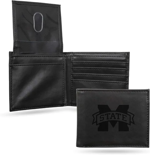 Vista 8 de NCAA Rico Industries Cartera Billetera con Grabado Láser Cartera Billetera con Grabado Láser - Diseño Delgado - Gran Regalo