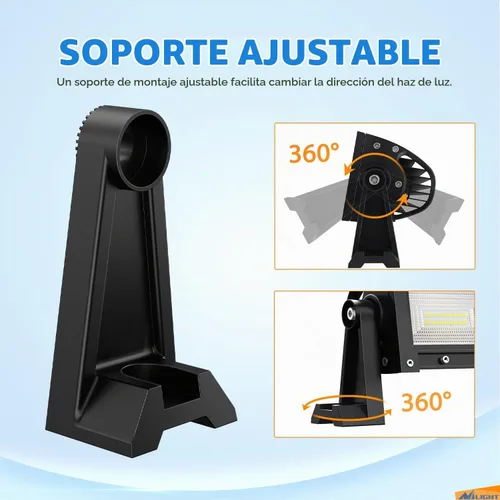 Vista 4 de Nilight 2 soportes de montaje lateral universales ajustables para barra de luz LED, color negro Soportes laterales