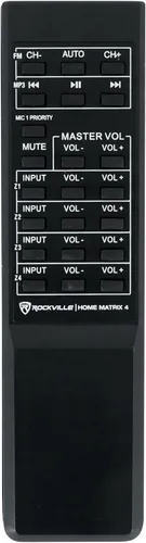 Vista 5 de Rockville Home Matrix 4 Receptor/amplificador multisala de 600 W, 8 canales (4 zonas), Bluetooth, USB, óptico, coaxial, RCA, entradas de micrófono