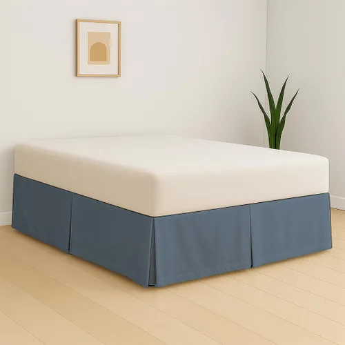 Vista 37 de eBeddy Linens 1 falda de cama de algodón egipcio de 800 hilos, tamaño individual de 39 x 75 a 14 pulgadas, caída y caída, fácil de lavar, resistente