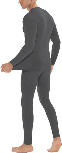 Vista 5 de Daupanzees Conjunto de ropa interior térmica ultra suave para hombre, elástico, ligero, con forro polar largo