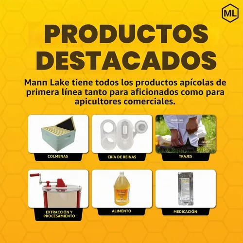 Vista 6 de Mann Lake Tarros de miel recargables con forma de reloj de arena, recipientes de plástico de 1 libra con tapas abatibles amarillas, botellas vacías