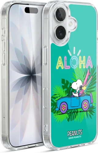 Vista 33 de Head Case Designs Funda de gel suave con licencia oficial de Peanuts Tropical Surf Snoopy Aloha Disco compatible con Apple iPhone 13 Mini